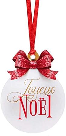 Santex Noel Marque Place Boule De Noël Blanc Et Rouge X 12