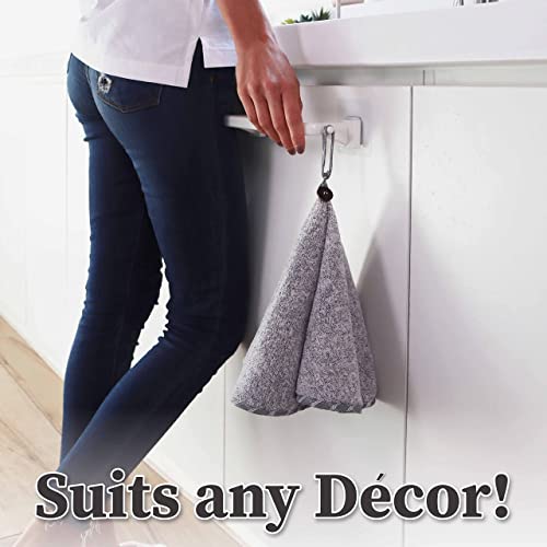 myHomeBody Hand Towels with Hanging Loops, Hand Towels with Button Loop
