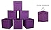 Adorn DUAL HANDLE Foldable Cloth Storage Cube Basket Bins Organizer Containers Drawers, 6 Pack Purple