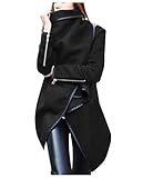 Women's Solid Wool Blends Long Trench Coats