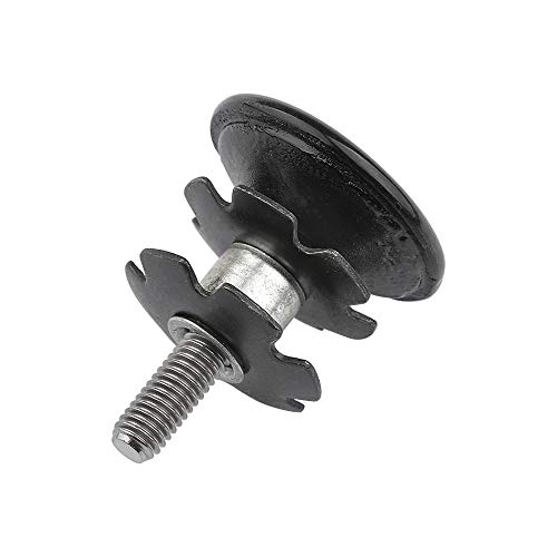 Yaruijia Bicycle Headset Carbon Fiber Top Cap Star Nut Titanium Bolt for Fork 1-1/8 Inch(Glossy,Titanium)