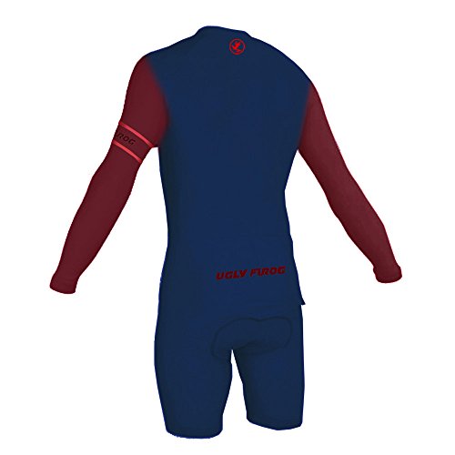 image for Uglyfrog Designs Men's Triathlon Tri Suit/Suit Long Sleeve Top+Short L