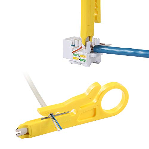 Solsop Punch Down Tool With 110 And Krone Blade, 5Pack RJ45 Cat6