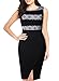 WOOSEA Women's Colorblock Floral Lace Workwear Business Cocktail Party Pencil Dress