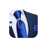 DiBanGu Mens Tie Set Silk Necktie and Gold Tie Ring
