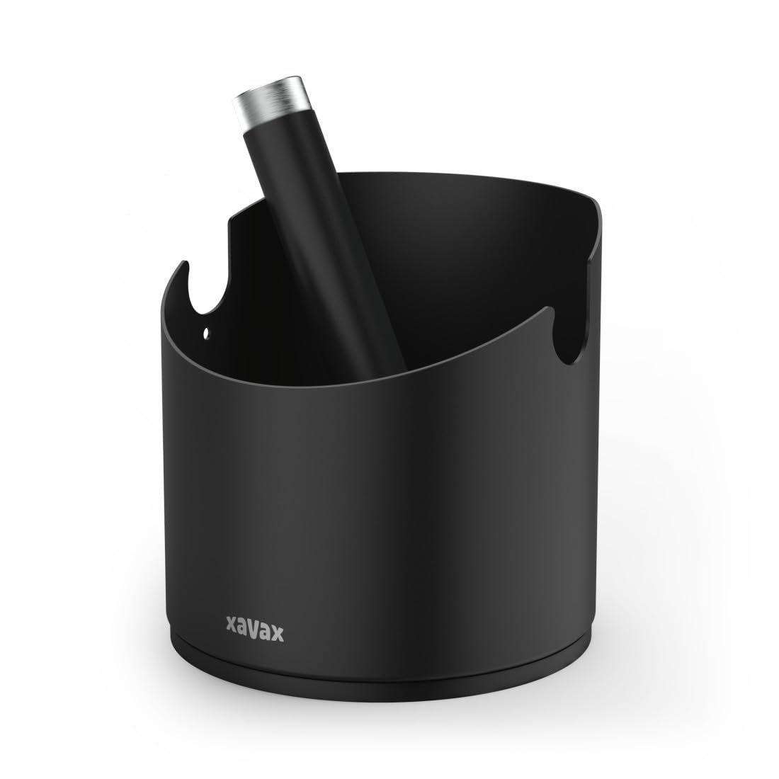Xavax Abklopfbehälter für Kaffeesatz (Knock Box Barista, Abschlagbehälter rutschfest, Abschlagbox Espresso, Kaffeebehälter Espresso, Ausklopfer geräuscharm für Kaffee, Abschlagkasten für Siebträger)