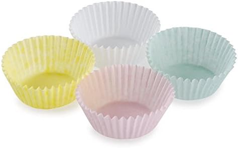 Assorted Pastel Colors Fluted Baking Paper Cup 1.75" x 1" inch - Disposable Cupcake Cup Liners 250 pc