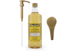 KK&A COLLECTION Sugar Cookie Syrup 1 Liter Bottle Bundle - Authentic SugarCookie Taste, Premium Sugar Cookie Flavor - Perfect for Starbucks Coffee, Lattes, and Desserts with KK&A Barista Syrup Gold Pump