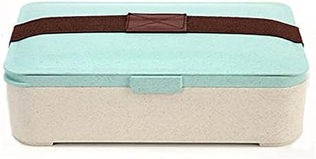 UYIKEA Bento Box Lunch Food Boxes All-in-One Lunch Container with Spoon and Chopsticks Microwave Safe Food Grade PPA&BPA Free Eco-Friendly Rice Husk Fiber and PP for Student Kids Children Women 500ml