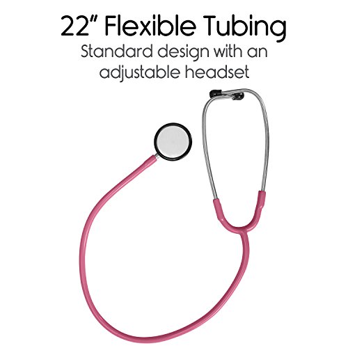 Vive Precision Stethoscope [Pink] Dual Head Diaphragm Bell for