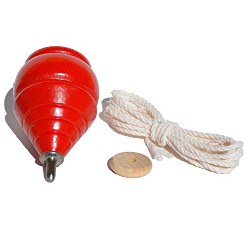YAJUA Authentic Spinning Tops Classic Wooden Trompos - 100% Made in The USA [Set of 3] - Thumbnail 3