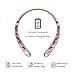 Bluenin Bluetooth Headphones Hi-Fi Stereo Neckband Wireless Headset Retractable Earbuds with Mic(16 Hours Play Time, Bluetooth 4.1, Sweatproof)-2017 Upgraded Version (Rose Gold)