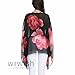 Womens Floral Printed Bohemian Chiffon Blouse Caftan Poncho Tunic Cover up Batwing Loose Tops