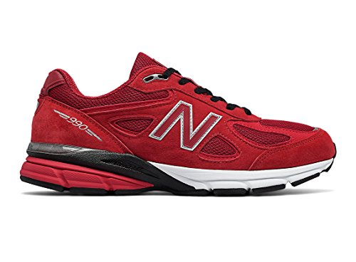 New Balance Men's M990V4 Running Shoe, Alpha Red/Black, 13 D US