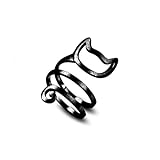 HIRIRI Hot Sale Cute Kitten Cat Silver Ring Women