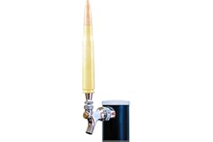 Lucky Shot - Beer Tap Handle - 50 Caliber BMG Bullet Shaped Beer Tap Handle | Premium Heavy-Duty Bar Accessory for Home Bars 