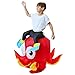 Spooktacular Creations Inflatable Costume Riding an Octopus Air Blow-up Deluxe Costume - Child Size Fits 5-12yr (45