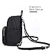 HaloVa Women's Backpack, Mini Shoulders Bag, Multifunction Daypack Satchel Crossbody Bag for Girls Lady, Black