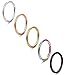 ORAZIO 5Pcs 16G Stainless Steel Nose Ring Body Piercing Ear Hoop Seamless Clicker Ring