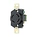 Arrow Hart CRL1430R Straight Blade Locking Electrical Receptacle, 125/250 VAC, 30 A, 3 Pole, Yellow