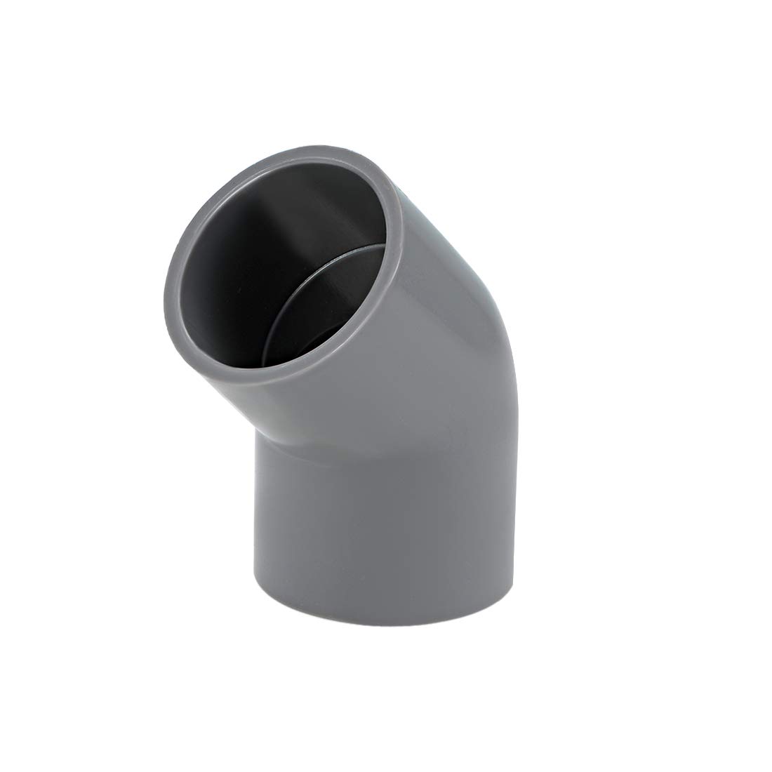 sourcing map PVC Pipe Fitting 45 Degree Elbow Gray 32mm Socket 2pcs