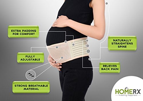 #1 HOMERx TOP RECOMMENDED Pregnancy Belt For Belly Support – Maternity Band Relieves Pelvic and Back Pain, Breathable Abdominal Binder, One Size
