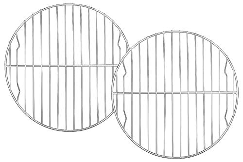 TeamFar Round Cooling Rack Set of 2, 9 Inch Round Baking Steaming Roasting Rack Set Stainless Steel, Healthy & Dishwasher Safe, Mirror Finish & Rust Free