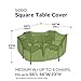 Classic Accessories Sodo Patio/Outdoor Table & Chair Set Cover - Tough and Weather Resistant Patio Set Cover, Square, Herb (55-347-031901-EC)