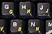 German Keyboard Stickers Transparent Yellow Letters for Any Laptop Computer PC Desktop Notebook
