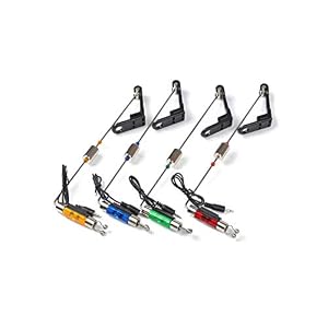 Dr.fish Lot 4 Indicateurs Lumineux Morsure Carpes Bobines Déposer Swingers Cintres Pour La Pêche à La Carpe Bouchée…