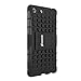 AMZER Hybrid Warrior Case with Kickstand for Sony Xperia M5 - Retail Packaging - Black