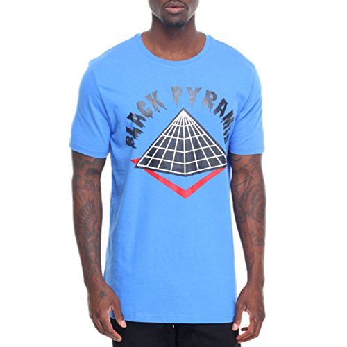Black Pyramid Drip Logo T-Shirt (M, Blue)
