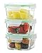 Kinetic GoGreen Square Glass Food Storage - 17 oz - 3 pc