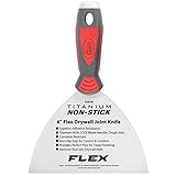 Clauss 18735 Titanium Non-Stick Flex Drywall Joint Knife, 6"
