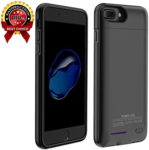 iPhone6 6s 7 (4.7 inch) Battery Case,Slim Extended Battery Case for iphone6/6s/7 4200mAh(multicolor) Jacket Battery with Magnetism can take off the Day When the Phone Support (Black)
