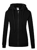 Wantdo Women's Warm Hoodie Sweatshirt Slim Fit Sherpa Lined Thick Zip Hooded Fleece Jacket