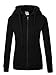 Wantdo Women's Warm Hoodie Sweatshirt Slim Fit Sherpa Lined Thick Zip Hooded Fleece Jacket