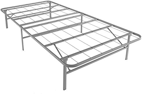 MantuaPremium Platform Bed Base in Silver, Replaces Box Spring and Bed Frame