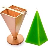 Pyramid Taper Mold - Height: 8.2 in, Width: 3.9 in - 30 ft. of Wick Included as a Gift - Plastic Candle molds for Making Candles