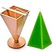 Pyramid Taper Mold - Height: 8.2 in, Width: 3.9 in - 30 ft. of Wick Included as a Gift - Plastic Candle molds for Making Candles