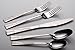 KISKISTONITE Flatware, 5-Piece Set Stainless Steel Cutlery with Arabesque, Dinnerware Fork Knife Spoon, Service for 1