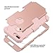 ULAK Case Compatible with iPhone 8 Plus/iPhone 7 Plus with Screen Protector, Heavy Duty 3 in 1 Hybrid Shockproof Anti Slip Protective Phone Cover for iPhone 7 Plus/8 Plus 5.5 inch, Pink