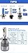 HiVehicle H8H9H11 Led Headlight Bulbs - 72W 7600LM Conversion Kits 6000K -Waterproof-Extremely Bright-Instant Start-C6 Led Bulb Replacement for Halogen,2pcs Set