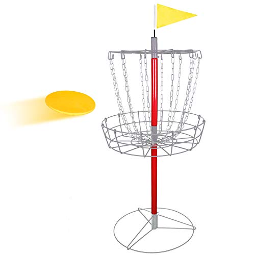 LEMY Flying Disc Game Kit Disc Golf Basket Kit Portable Lightweight Steel Disc Golf Targets& Baskets
