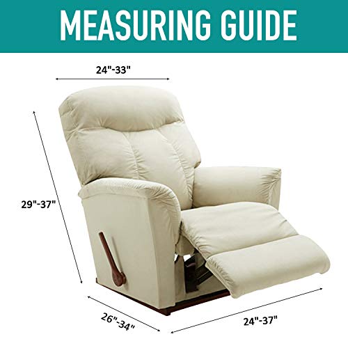 image for Rose Home Fashion RHF 4 Separate Piece Stretch Recliner Slipcovers, Re