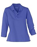 UltraSofts Sleeve Knit Polo, Marine, Medium