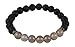 Mana Vibes Lava Rock and Grey Agate Essential Oil Beaded Diffuser Bracelet, Unisex Essential Oil Jewelry, 8mm Bead Size, Yoga Jewelry