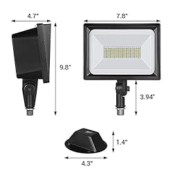 DEWENWILS 2-Pack 65W LED Flood Light Outdoor, 6670