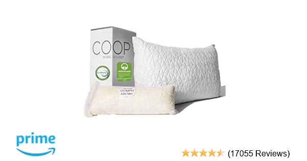 Coop Home Goods Premium Adjustable Loft Pillow Hypoallergenic Cross Cut Memory Foam Fill Lulltra Washable Cover From Bamboo Derived Rayon