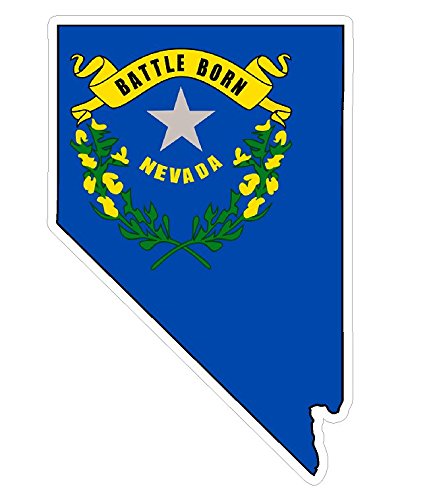 Nevada State (Q29) Shape Flag Vinyl Decal Sticker Car/Truck Laptop/Netbook Window